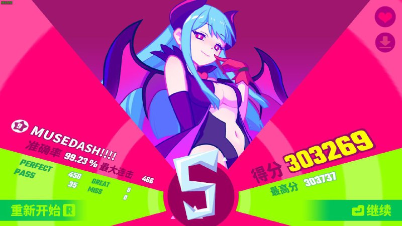 回坑musedash，但是pc版用键盘好难……