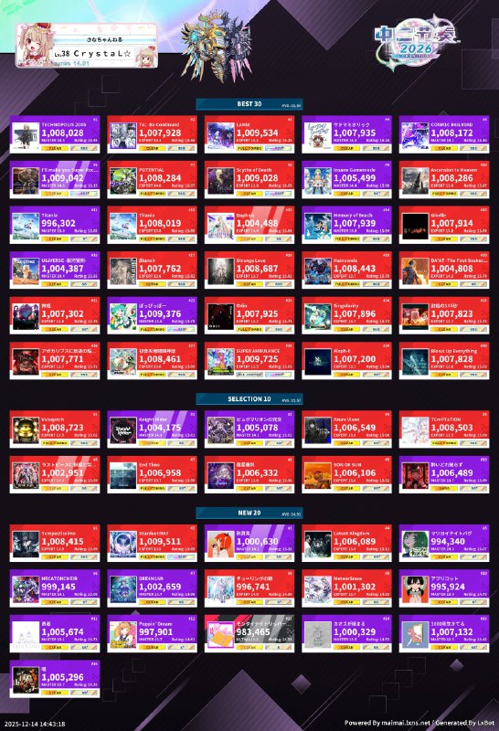 想b30虹，求列表推歌